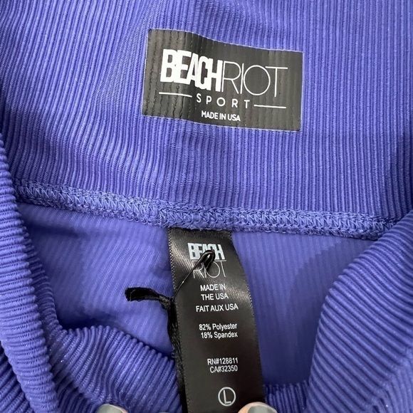 BEACH RIOT NWT ayla high waisted blue 7/8 slightly cropped leggings size large - Picture 4 of 11